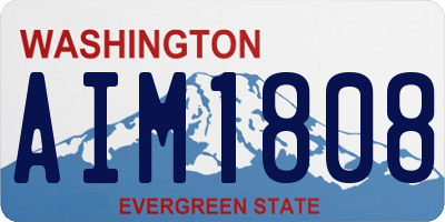 WA license plate AIM1808
