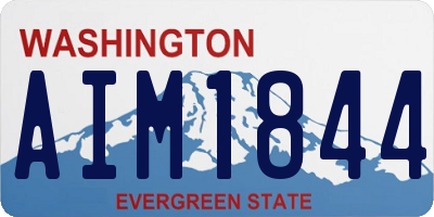 WA license plate AIM1844