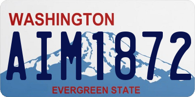 WA license plate AIM1872