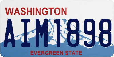 WA license plate AIM1898