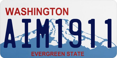 WA license plate AIM1911