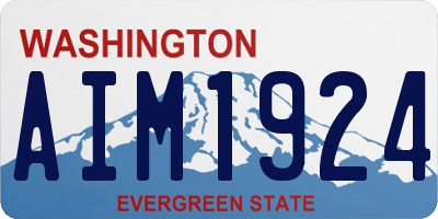 WA license plate AIM1924