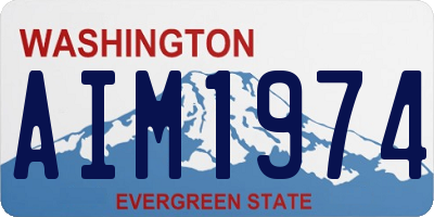 WA license plate AIM1974