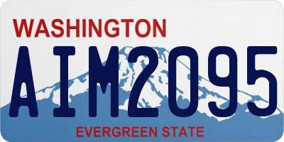 WA license plate AIM2095