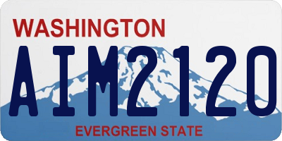 WA license plate AIM2120