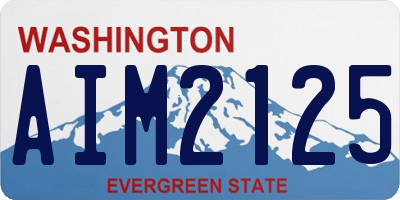 WA license plate AIM2125