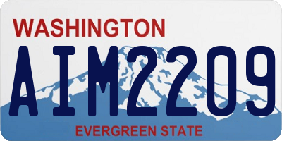 WA license plate AIM2209