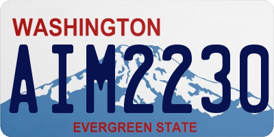 WA license plate AIM2230