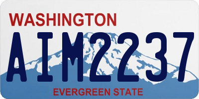 WA license plate AIM2237