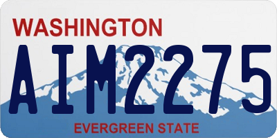 WA license plate AIM2275