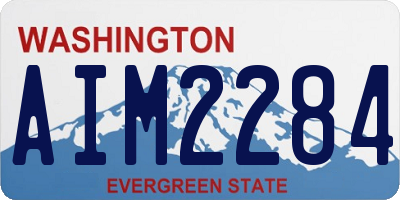 WA license plate AIM2284