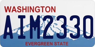 WA license plate AIM2330