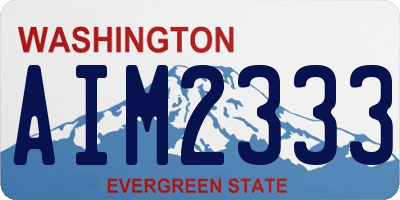 WA license plate AIM2333