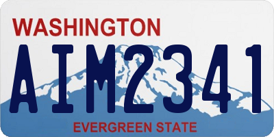 WA license plate AIM2341