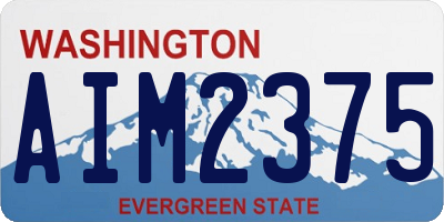WA license plate AIM2375