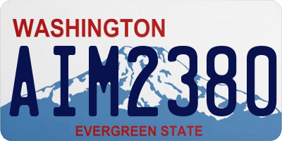 WA license plate AIM2380