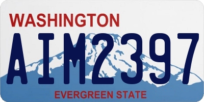 WA license plate AIM2397