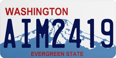 WA license plate AIM2419