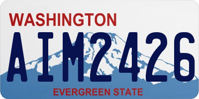 WA license plate AIM2426