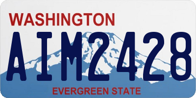 WA license plate AIM2428