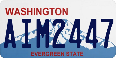 WA license plate AIM2447