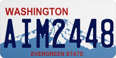 WA license plate AIM2448