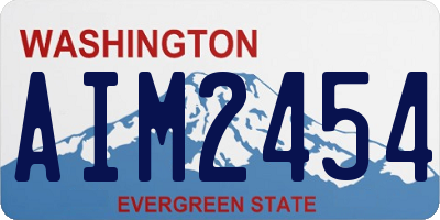WA license plate AIM2454