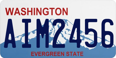 WA license plate AIM2456