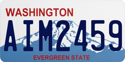 WA license plate AIM2459