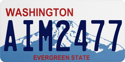 WA license plate AIM2477