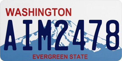 WA license plate AIM2478