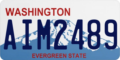 WA license plate AIM2489