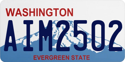 WA license plate AIM2502