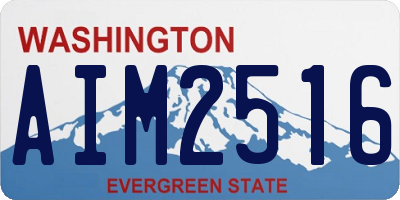 WA license plate AIM2516