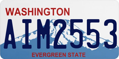 WA license plate AIM2553