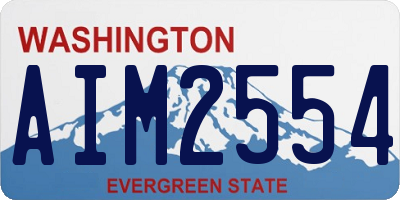 WA license plate AIM2554