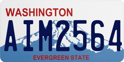 WA license plate AIM2564