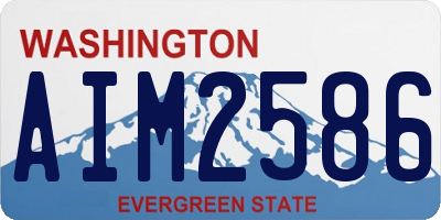 WA license plate AIM2586
