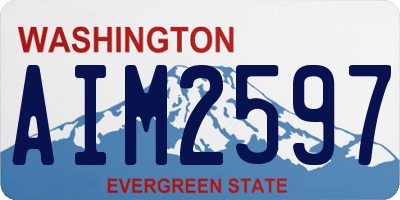WA license plate AIM2597