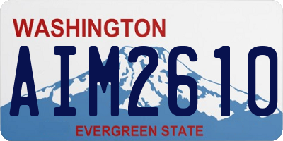 WA license plate AIM2610