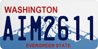 WA license plate AIM2611