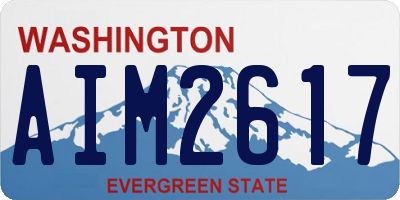WA license plate AIM2617