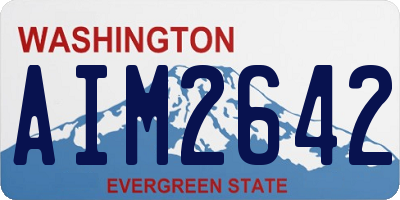 WA license plate AIM2642