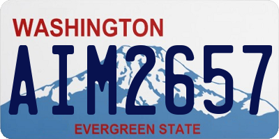 WA license plate AIM2657