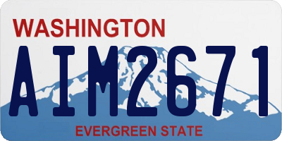 WA license plate AIM2671