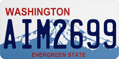 WA license plate AIM2699