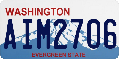 WA license plate AIM2706