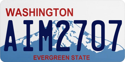 WA license plate AIM2707