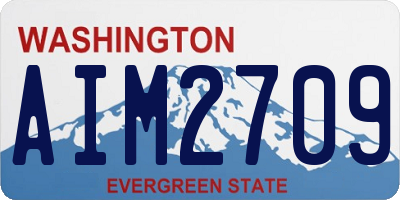 WA license plate AIM2709