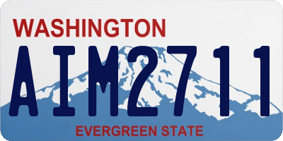 WA license plate AIM2711